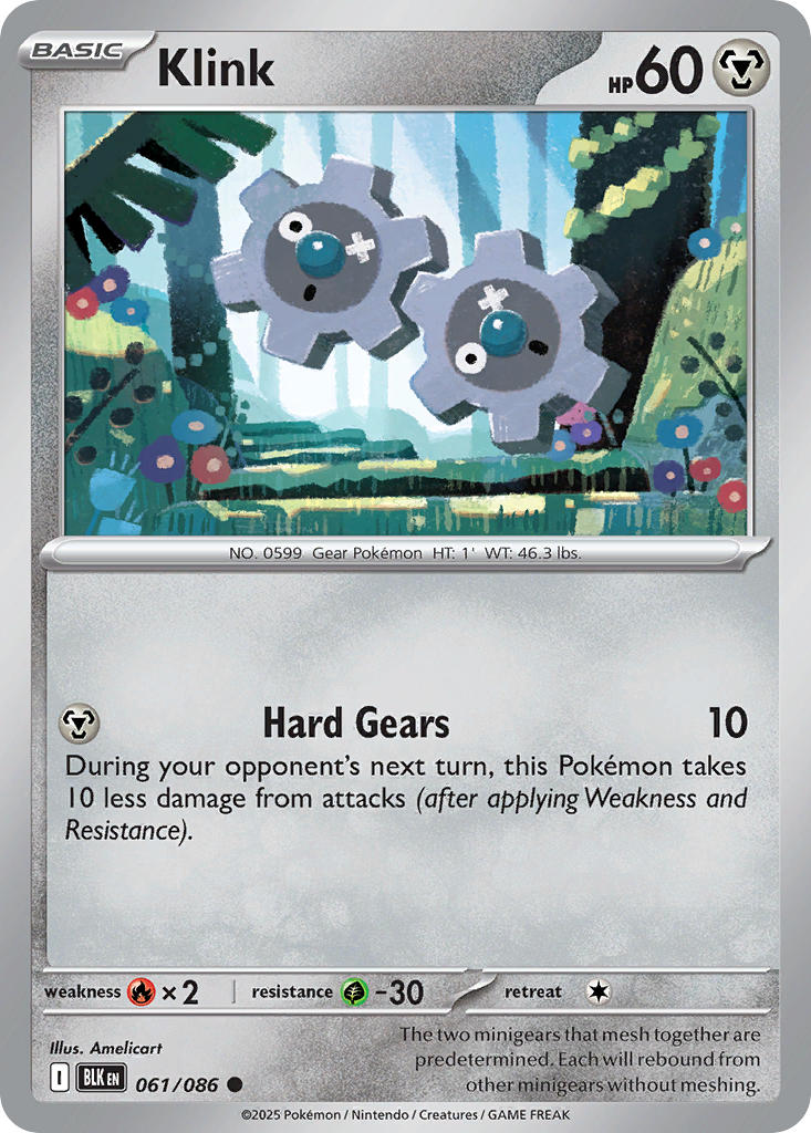 (061/086) Pokemon TCG Black Bolt Single: Klink Common