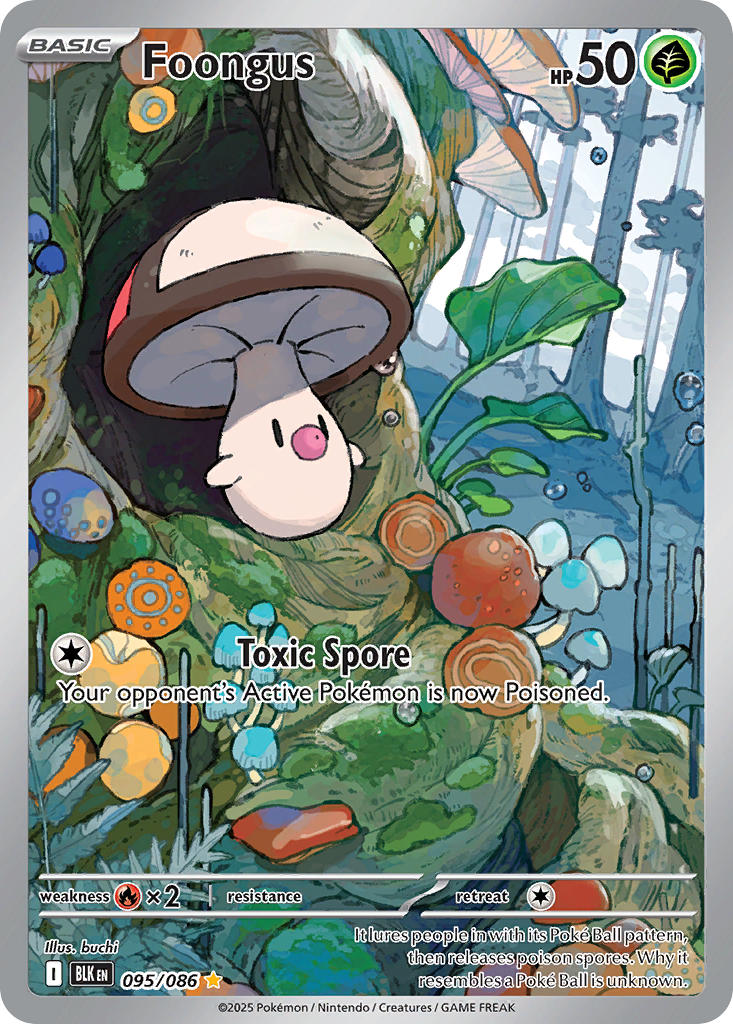 (095/086) Pokemon TCG Black Bolt Single: Foongus Illustration Rare