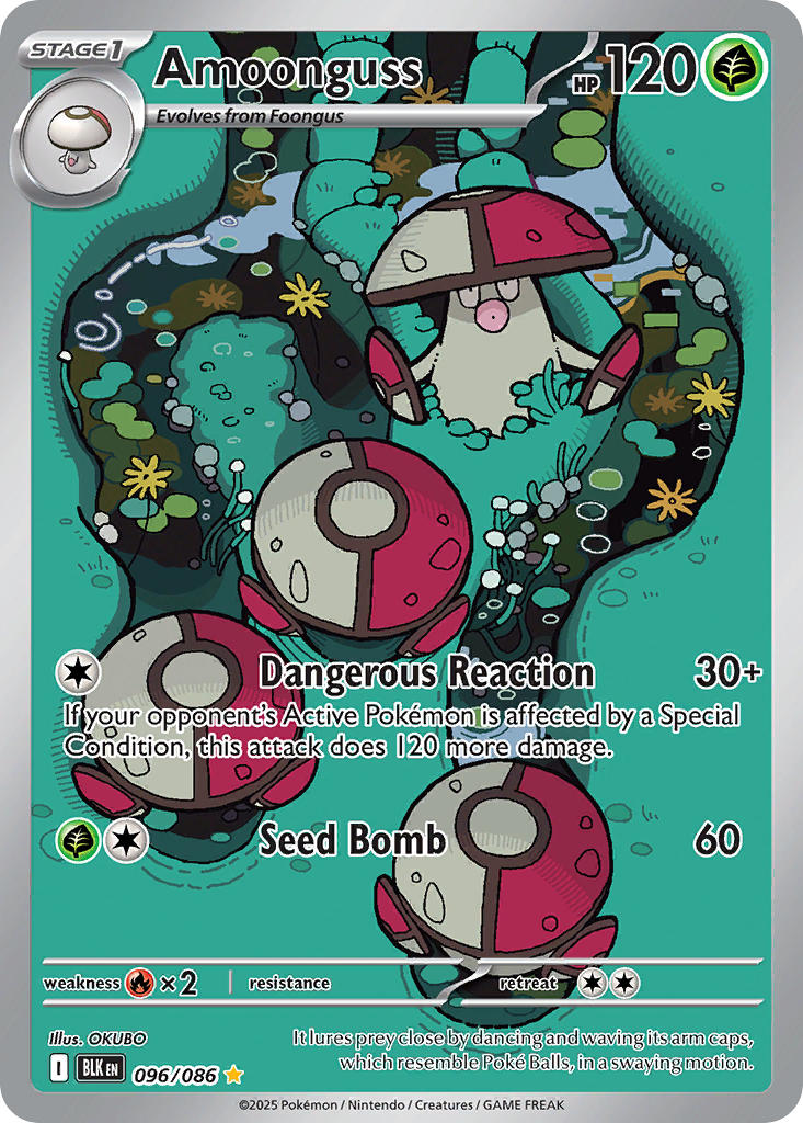 (096/086) Pokemon TCG Black Bolt Single: Amoonguss Illustration Rare