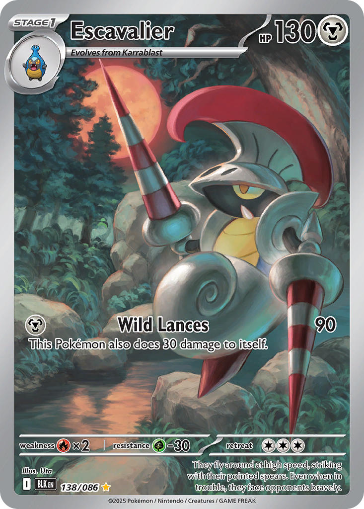 (138/086) Pokemon TCG Black Bolt Single: Escavalier Illustration Rare