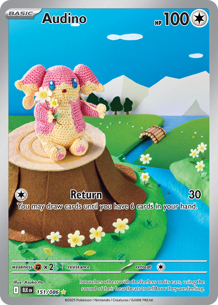 (151/086) Pokemon TCG Black Bolt Single: Audino Illustration Rare