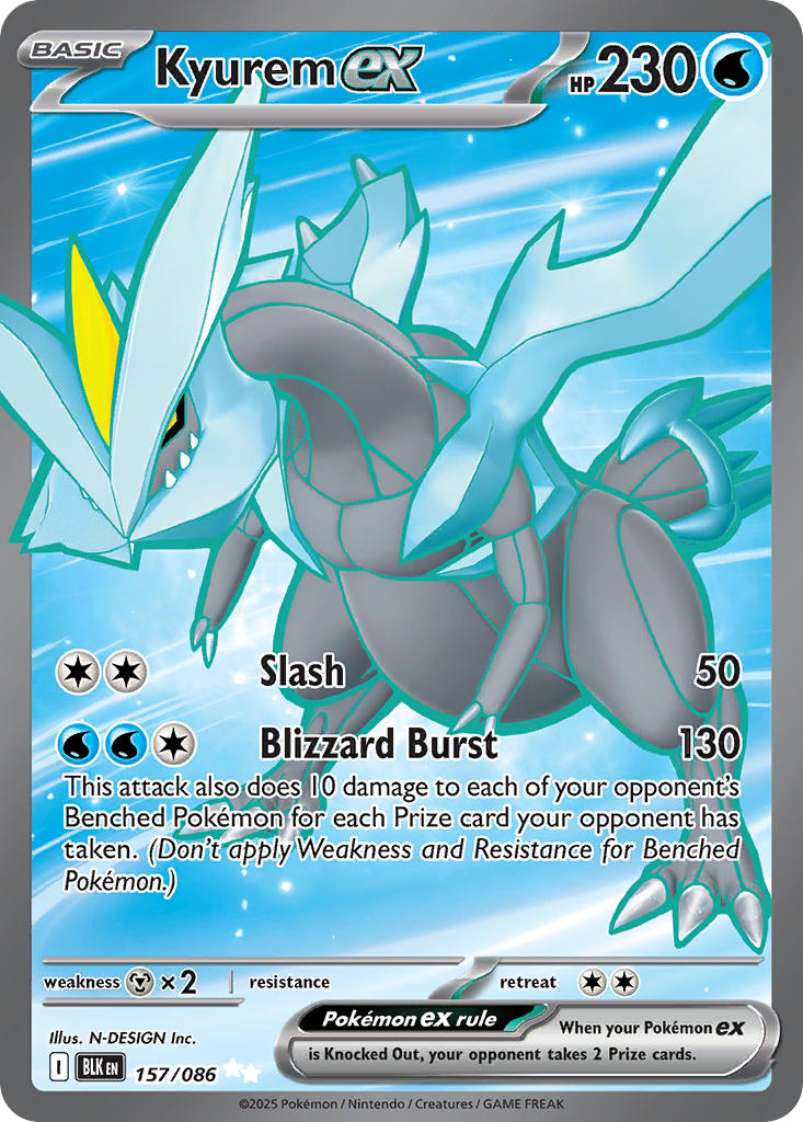(157/086) Pokemon TCG Black Bolt Single: Kyurem ex Ultra Rare