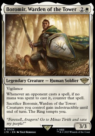 (004) Magic The Gathering The Lord of the Rings: Tales of Middle-earth Single: Boromir, Warden of the Tower Rare