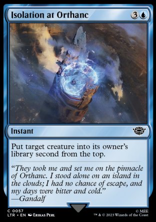 (057) Magic The Gathering The Lord of the Rings: Tales of Middle-earth Single: Isolation at Orthanc Common
