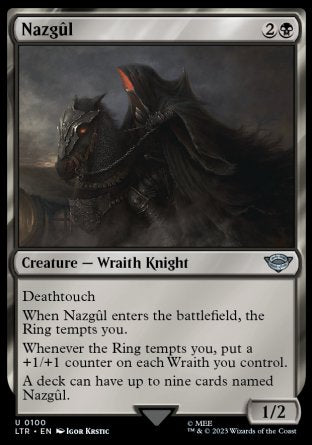 (100) Magic The Gathering The Lord of the Rings: Tales of Middle-earth Single: Nazg������l Uncommon