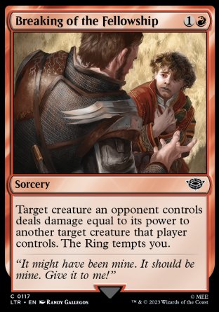 (117) Magic The Gathering The Lord of the Rings: Tales of Middle-earth Single: Breaking of the Fellowship  Common