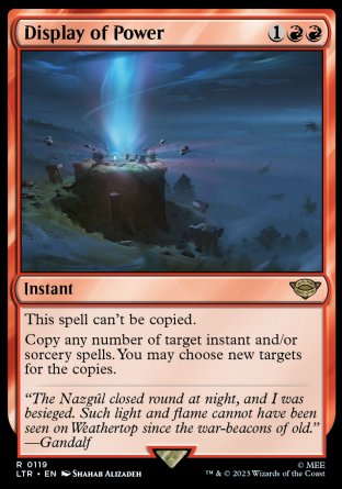 (119) Magic The Gathering The Lord of the Rings: Tales of Middle-earth Single: Display of Power  Rare