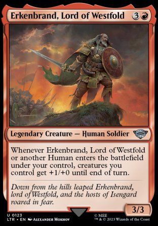 (123) Magic The Gathering The Lord of the Rings: Tales of Middle-earth Single: Erkenbrand, Lord of Westfold  Uncommon