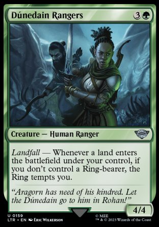 (159) Magic The Gathering The Lord of the Rings: Tales of Middle-earth Single: D������nedain Rangers  Uncommon