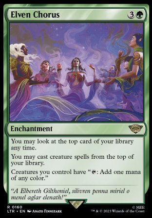 (160) Magic The Gathering The Lord of the Rings: Tales of Middle-earth Single: Elven Chorus Rare