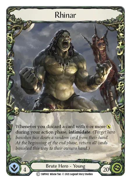 (1HP002) Flesh & Blood TCG History Pack 1 Single: Rhinar (Regular) Common