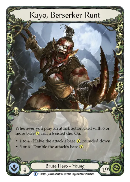 (1HP003) Flesh & Blood TCG History Pack 1 Single: Kayo, Berserker Runt (Regular) Rare
