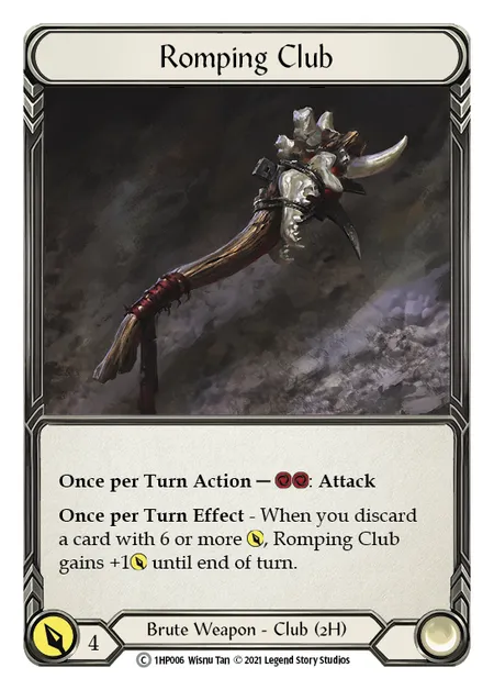 (1HP006) Flesh & Blood TCG History Pack 1 Single: Romping Club (Regular) Common