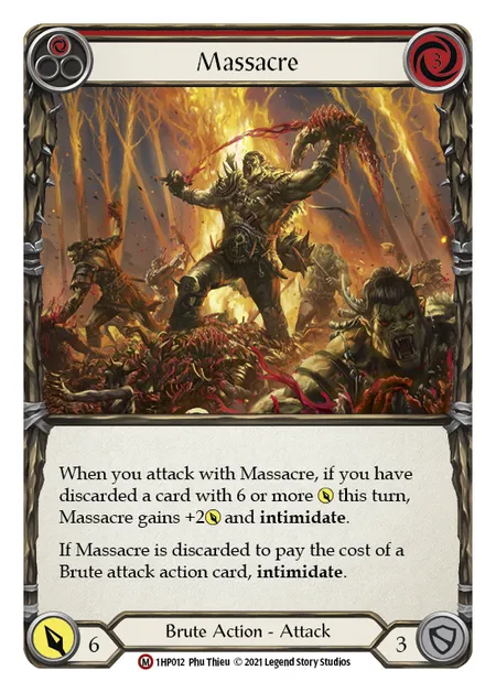 (1HP012) Flesh & Blood TCG History Pack 1 Single: Massacre (Regular) Majestic