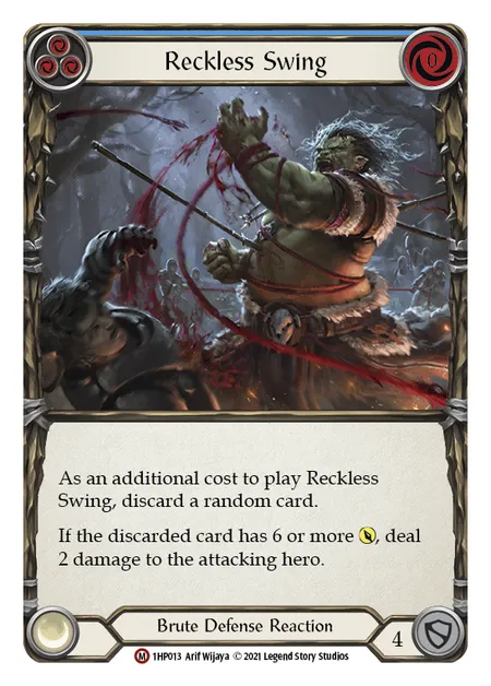 (1HP013) Flesh & Blood TCG History Pack 1 Single: Reckless Swing (Regular) Majestic