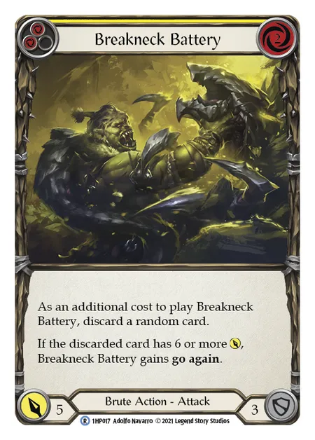 (1HP017) Flesh & Blood TCG History Pack 1 Single: Breakneck Battery (Yellow) (Regular) Rare