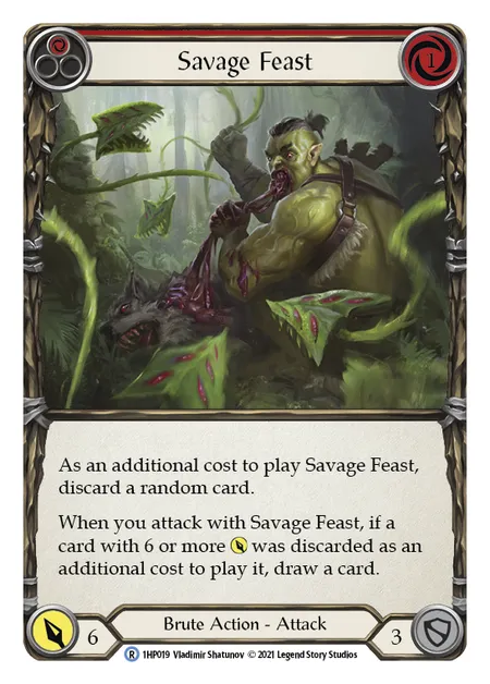 (1HP019) Flesh & Blood TCG History Pack 1 Single: Savage Feast (Red) (Regular) Rare