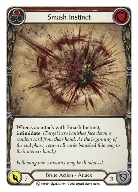 (1HP034) Flesh & Blood TCG History Pack 1 Single: Smash Instinct (Red) (Regular) Common