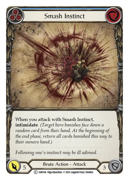 (1HP036) Flesh & Blood TCG History Pack 1 Single: Smash Instinct (Blue) (Regular) Common