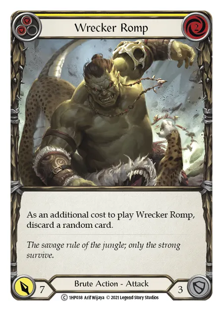 (1HP038) Flesh & Blood TCG History Pack 1 Single: Wrecker Romp (Yellow) (Regular) Common