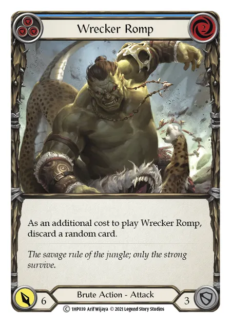 (1HP039) Flesh & Blood TCG History Pack 1 Single: Wrecker Romp (Blue) (Regular) Common