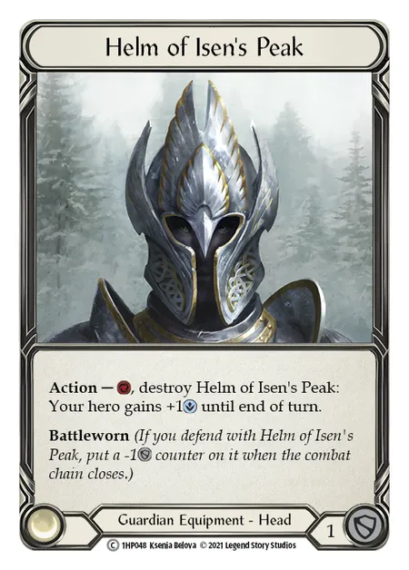 (1HP048) Flesh & Blood TCG History Pack 1 Single: Helm of Isen's Peak (Regular) Common