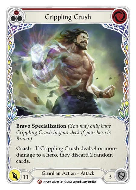 (1HP050) Flesh & Blood TCG History Pack 1 Single: Crippling Crush (Regular) Majestic