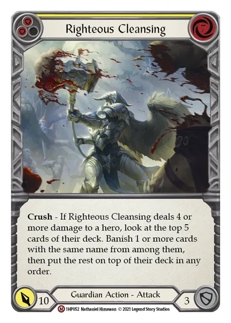 (1HP052) Flesh & Blood TCG History Pack 1 Single: Righteous Cleansing (Regular) Majestic