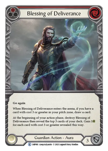 (1HP061) Flesh & Blood TCG History Pack 1 Single: Blessing of Deliverance (Red) (Regular) Rare