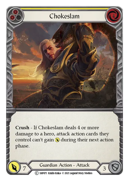 (1HP071) Flesh & Blood TCG History Pack 1 Single: Chokeslam (Yellow) (Regular) Common