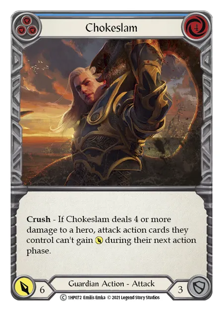 (1HP072) Flesh & Blood TCG History Pack 1 Single: Chokeslam (Blue) (Regular) Common