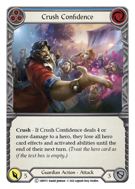 (1HP075) Flesh & Blood TCG History Pack 1 Single: Crush Confidence (Blue) (Regular) Common