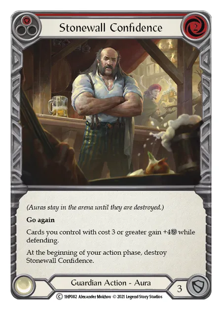 (1HP082) Flesh & Blood TCG History Pack 1 Single: Stonewall Confidence (Red) (Regular) Common