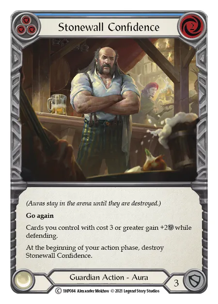(1HP084) Flesh & Blood TCG History Pack 1 Single: Stonewall Confidence (Blue) (Regular) Common