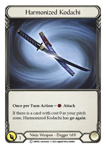 (1HP092) Flesh & Blood TCG History Pack 1 Single: Harmonized Kodachi (Regular) Common