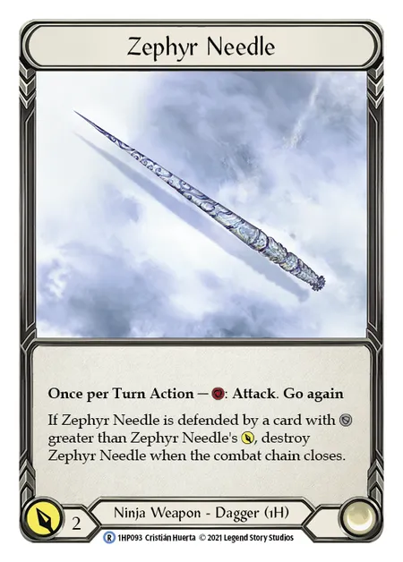 (1HP093) Flesh & Blood TCG History Pack 1 Single: Zephyr Needle (Regular) Rare