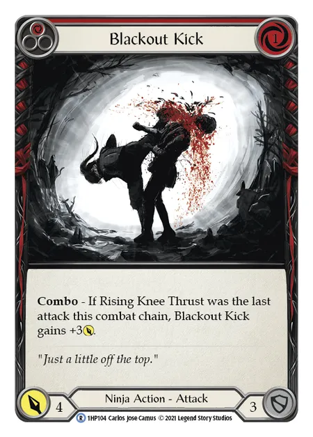 (1HP104) Flesh & Blood TCG History Pack 1 Single: Blackout Kick (Red) (Regular) Rare