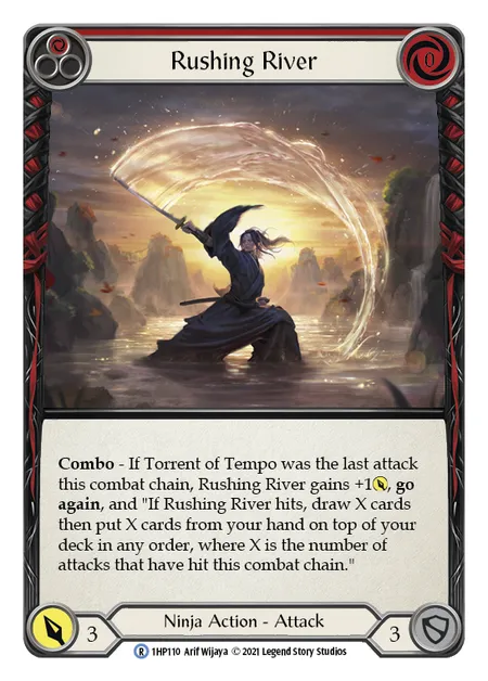 (1HP110) Flesh & Blood TCG History Pack 1 Single: Rushing River (Red) (Regular) Rare