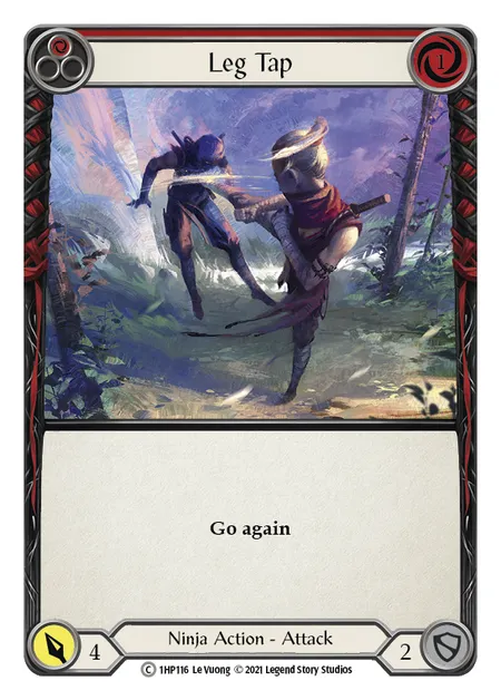 (1HP116) Flesh & Blood TCG History Pack 1 Single: Leg Tap (Red) (Regular) Common