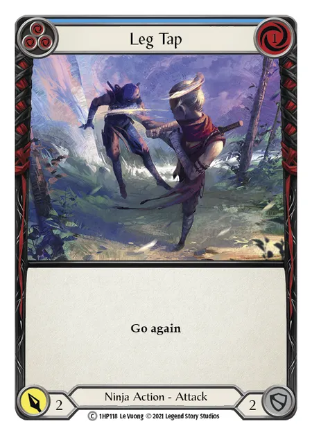 (1HP118) Flesh & Blood TCG History Pack 1 Single: Leg Tap (Blue) (Regular) Common