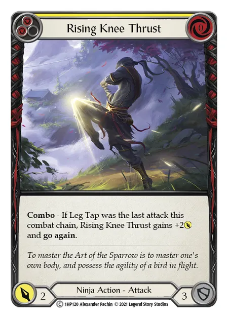 (1HP120) Flesh & Blood TCG History Pack 1 Single: Rising Knee Thrust (Yellow) (Regular) Common
