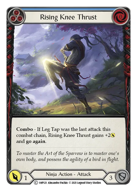 (1HP121) Flesh & Blood TCG History Pack 1 Single: Rising Knee Thrust (Blue) (Regular) Common