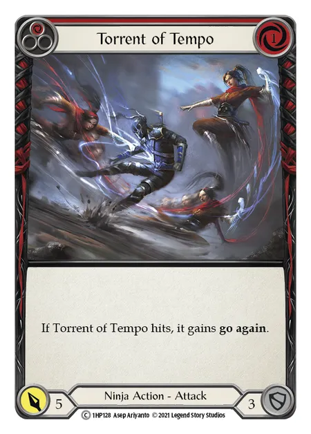 (1HP128) Flesh & Blood TCG History Pack 1 Single: Torrent of Tempo (Red) (Regular) Common