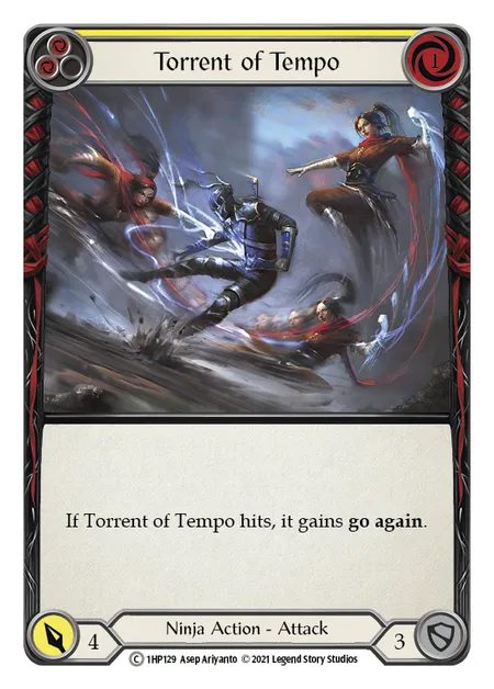 (1HP129) Flesh & Blood TCG History Pack 1 Single: Torrent of Tempo (Yellow) (Regular) Common