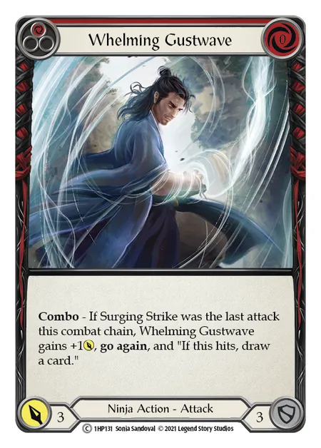 (1HP131) Flesh & Blood TCG History Pack 1 Single: Whelming Gustwave (Red) (Regular) Common
