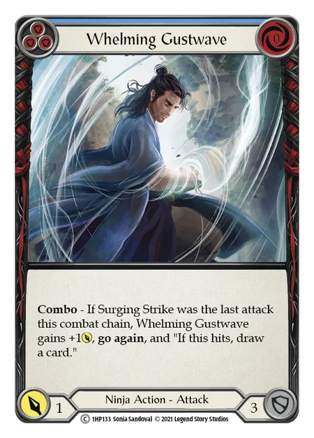 (1HP133) Flesh & Blood TCG History Pack 1 Single: Whelming Gustwave (Blue) (Regular) Common