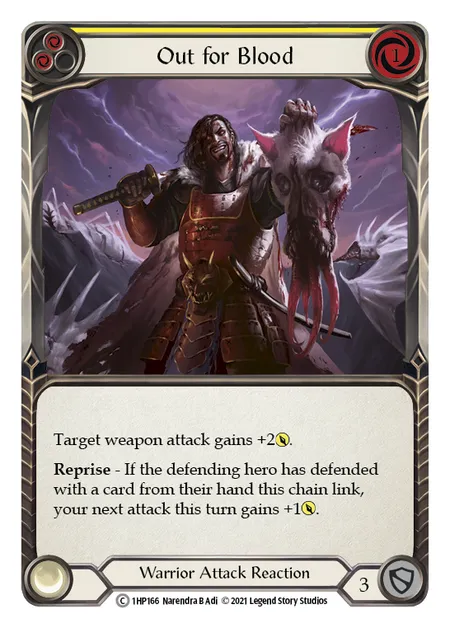 (1HP166) Flesh & Blood TCG History Pack 1 Single: Out for Blood (Yellow) (Regular) Common