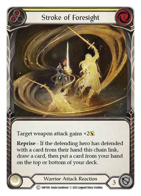(1HP169) Flesh & Blood TCG History Pack 1 Single: Stroke of Foresight (Yellow) (Regular) Common
