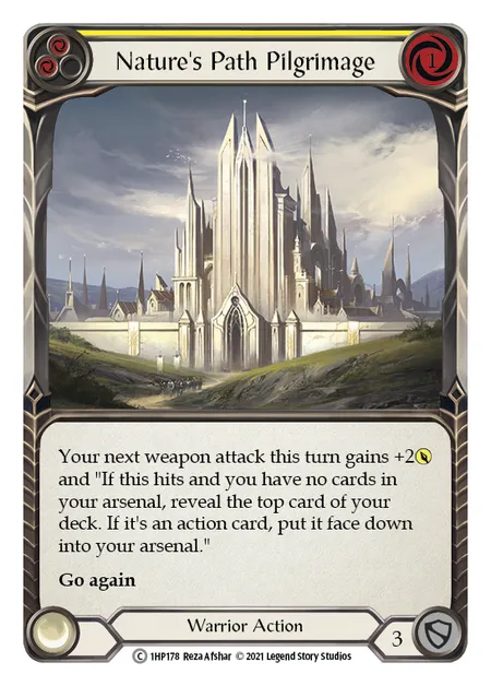 (1HP178) Flesh & Blood TCG History Pack 1 Single: Nature's Path Pilgrimage (Yellow) (Regular) Common