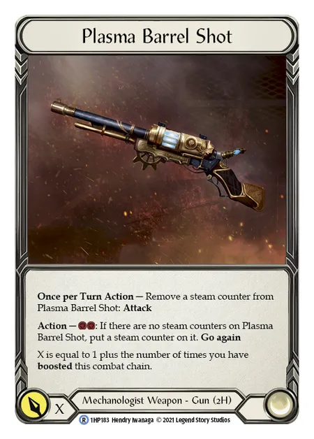 (1HP183) Flesh & Blood TCG History Pack 1 Single: Plasma Barrel Shot (Regular) Rare
